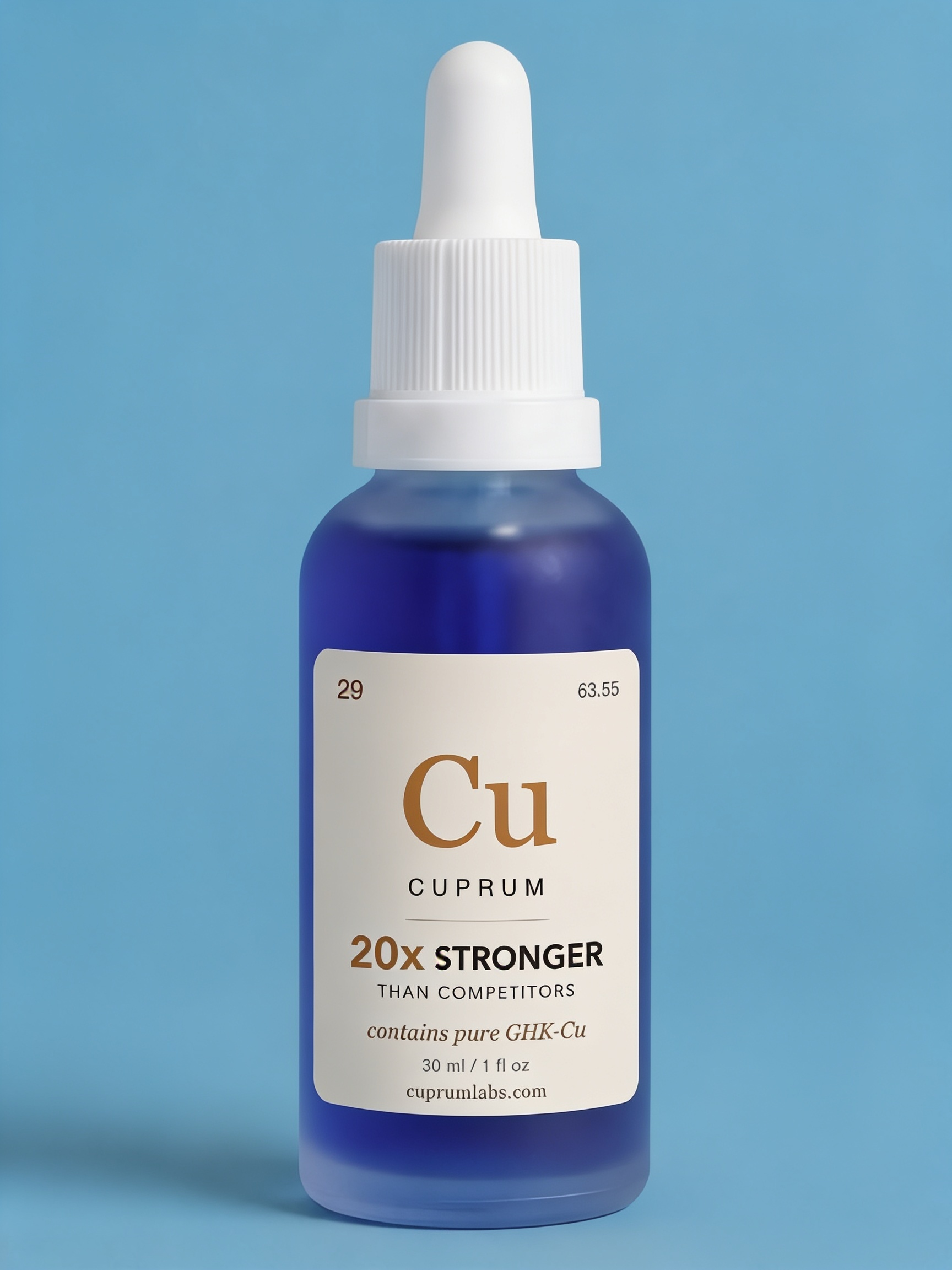 Cuprum GHK-Cu copper peptide serum bottle