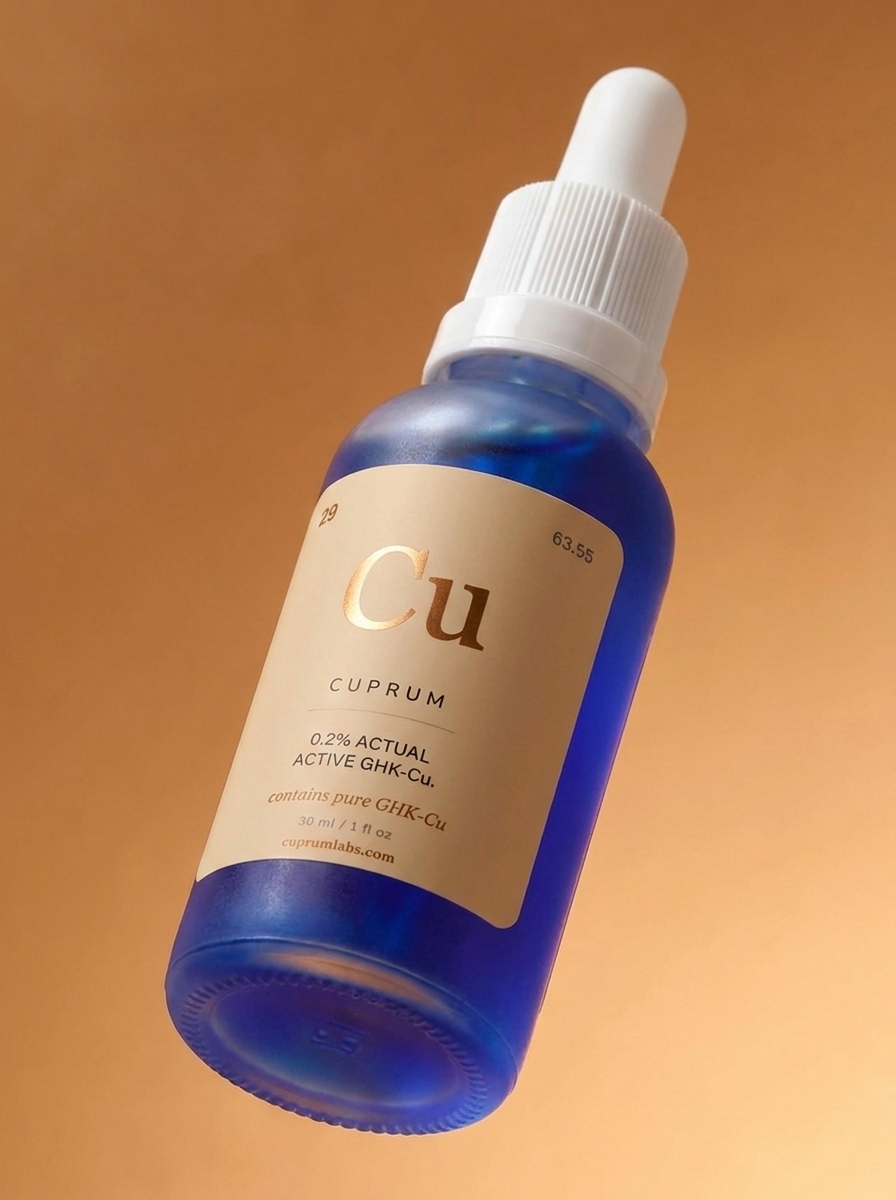 Cuprum Labs GHK-Cu copper peptide serum bottle
